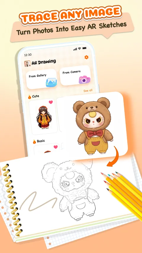 Tracora: trace a photo into an AR sketch