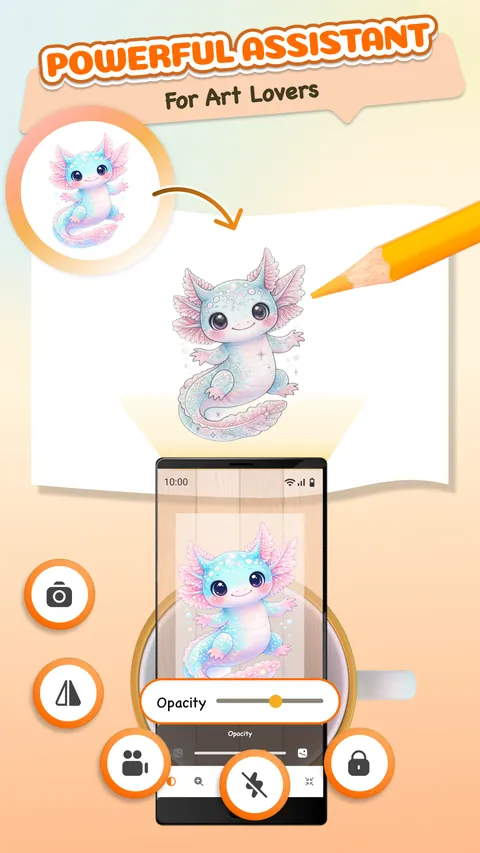 Tracora: camera overlay with opacity control
